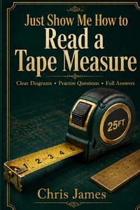 Just Show Me How to Read a Tape Measure: A Clear Beginner's Guide to Inches, Fractions, Feet, Metric Measurements & Real-World Practice cover