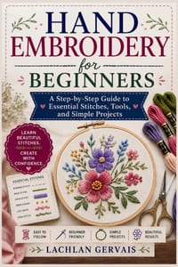 Hand Embroidery for Beginners: A Step-by-Step Guide to Essential Stitches, Tools, and Simple Projects cover