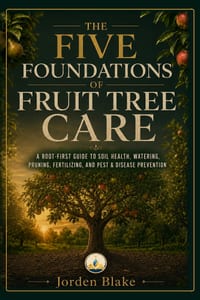 The Five Foundations of Fruit Tree Care: A Root-First Guide to Soil Health, Watering, Pruning, Fertilizing, and Pest & Disease Prevention cover