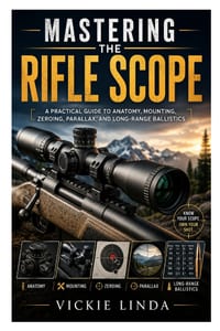 Mastering the Rifle Scope: A Practical Guide to Anatomy, Mounting, Zeroing, Parallax, and Long-Range Ballistics cover