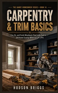 Carpentry & Trim Basics: Cut, Fit, and Finish Woodwork That Looks Built-In - and Know Exactly When to Call a Pro cover