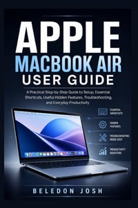 Apple MacBook Air User Guide: A Practical Step-by-Step Guide to Setup, Essential Shortcuts, Useful Hidden Features, Troubleshooting, and Everyday Prod cover