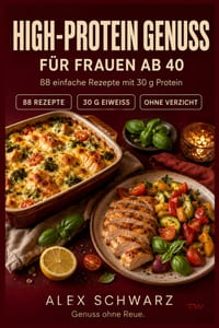 High-Protein Genuss für Frauen ab 40: 88 alltagstaugliche Rezepte mit 30 g Eiweiß, die satt machen und richtig schmecken. cover