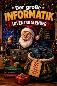 Der große Informatik-Adventskalender: 24 Türchen inklusive Knobeleien, Rätseln und kleinen Aufgaben cover