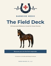 Barnside Medic: The Field Deck: 65 Illustrated Reference Cards for Horse Owners cover