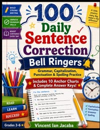 Daily Sentence Correction: Capitalization, Punctuation, Grammar, and Spelling Practice cover