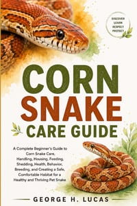 Corn Snake Care Guide: A Complete Beginner's Guide to Corn Snake Care, Handling, Housing, Feeding, Shedding, Health, Behavior, Breeding, and Creating cover