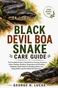 Black Devil Boa Snake Care Guide: The Complete Keeper's Handbook to Housing, Enclosure Setup, Feeding, Handling, Temperature and Humidity, Shedding, H cover