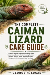 The Complete Caiman Lizard Care Guide: A Practical Beginner's Handbook to Caiman Lizard Habitat Setup, Enclosure Design, Feeding, Nutrition, Handling, cover