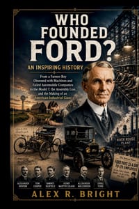 Who Founded Ford? an Inspiring History: From a Farmer Boy Obsessed with Machines and Failed Automobile Companies to the Model T, the Assembly Line, an cover