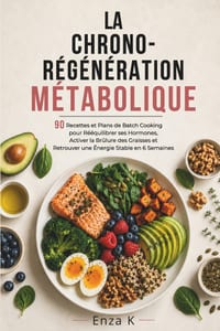 La Chrono-Régénération Métabolique: 90 Recettes et Plans de Batch Cooking pour Rééquilibrer ses Hormones, Activer la Brûlure des Graisses et Retrouver cover