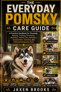 The Everyday Pomsky Care Guide: A Practical Handbook for Choosing, Raising, Training, Grooming, Nutrition, Health Care, Behavior, Socialization, Exerc cover