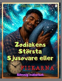 Zodiakens Största Sjusovare eller Fiskarna: Sömnig målarbok cover