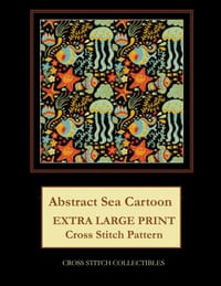 Abstract Sea Cartoon: Extra Large Print Cross Stitch Pattern cover
