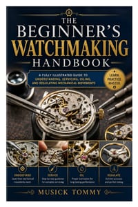 The Beginner's Watchmaking Handbook: A Fully Illustrated Guide to Understanding, Servicing, Oiling, and Regulating Mechanical Movements cover