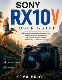 Sony Rx10 V User Guide: Beginner Camera Setup for Autofocus, Wildlife and Bird Photography, 4K Video, Custom Controls, Connectivity, and Troubleshooti cover