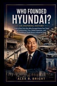 Who Founded Hyundai? an Inspiring History: From a Poor Farm Boy Who Escaped Home Four Times to Construction, Cars, Global Expansion, and the Building cover