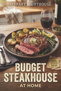 Budget Steakhouse at Home: 50 Affordable Beef Recipes for Cheap Cuts, Chuck Steak, Flank Steak, Brisket, Roast Beef & Steakhouse-Style Dinners on a Bu cover