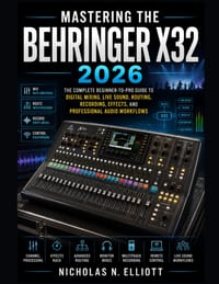 Mastering the Behringer X32 2026: The Complete Beginner-to-Pro Guide to Digital Mixing, Live Sound, Routing, Recording, Effects, and Professional Audi cover