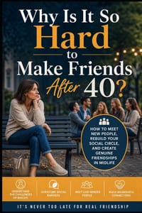 Why Is It So Hard to Make Friends After 40?: How to Meet New People, Rebuild Your Social Circle, and Create Genuine Friendships in Midlife cover