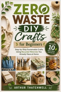 Zero Waste DIY Crafts for Beginners: Step-by-Step Sustainable Crafts Using Recycled Materials You Already Have at Home cover