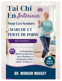 Tai Chi En Intérieur Pour Les Seniors: Marche Et Perte De Poids (Gros Caractères): Le Programme Maison de 28 Jours pour l'Équilibre, la Souplesse et B cover
