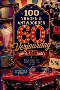 60e Verjaardag Trivia - 100 Vragen & Antwoorden: Nostalgisch quizboek voor iedereen geboren in 1966 - van muziek, televisie tot sport, films, nieuws, cover