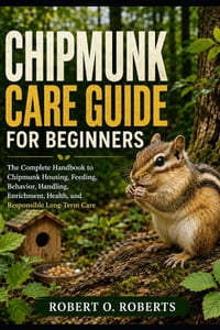 Chipmunk Care Guide for Beginners: The Complete Handbook to Chipmunk Housing, Feeding, Behavior, Handling, Enrichment, Health, and Responsible Long-Te cover