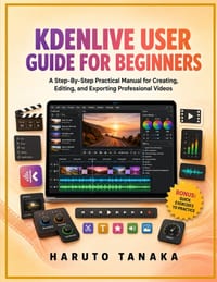 Kdenlive User Guide for Beginners: A Step-By-Step Practical Manual for Creating, Editing, and Exporting Professional Videos cover