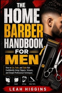 The Home Barber Handbook for Men: How to Cut, Fade, and Style Hair Confidently Using Clippers, Scissors, and Simple Professional Techniques cover