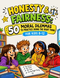 Honesty & Fairness: 50 Moral Dilemmas to Practice Doing the Right Thing for Kids 8-12 cover