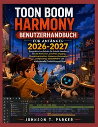 Toon Boom Harmony Benutzerhandbuch Für Anfänger 2026-2027: Ein praktisches Schritt-für-Schritt-Handbuch für 2D-Animation, Zeichnen, Rigging, Charakter cover