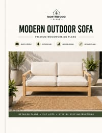 Modern Outdoor Sofa: Premium Woodworking Plans with Cut List, Dimensions & Step-by-Step Instructions cover