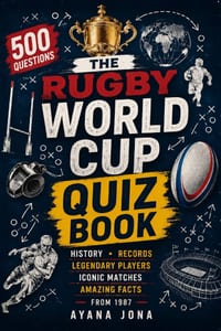 The Rugby World Cup Quiz Book: 500 Questions on History, Records, Legendary Players, Iconic Matches, and Amazing Facts from 1987 cover