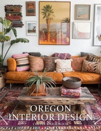 Oregon Interior Design Coffee Table Book: A Visual Journey Through Oregon's Most Beautiful Homes, Timeless Interiors, and Nature-Inspired Design cover
