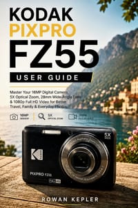 Kodak Pixpro Fz55 User Guide: Master Your 16MP Digital Camera, 5X Optical Zoom, 28mm Wide-Angle Lens & 1080p Full HD Video for Better Travel, Family & cover