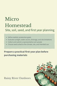 Micro Homestead: Site, soil, seed, and first year planning cover