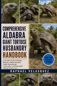 Comprehensive Aldabra Giant Tortoise Husbandry Handbook: A Complete Guide to Biology, Behavior, Habitat, Nutrition, Health, Reproduction, Conservation cover