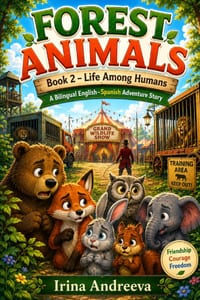 FOREST ANIMALS BooK 2- Life Among Humans: A Bilingual English - Spanish Adventure Story cover