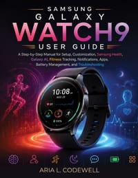 Samsung Galaxy Watch9 User Guide: A Step-by-Step Manual for Setup, Customization, Samsung Health, Galaxy AI, Fitness Tracking, Notifications, Apps, Ba cover