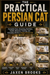 The Practical Persian Cat Guide: Complete Care, Grooming, Nutrition, Health, Behavior, Training, and Everyday Life for a Happy Persian Cat cover