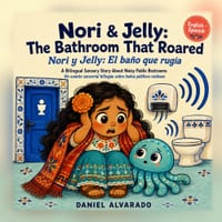 Nori & Jelly: The Bathroom That Roared - Nori y Jelly: El baño que rugía: A Bilingual Sensory Story About Noisy Public Restrooms / Un cuento sensorial cover