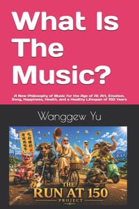 What Is The Music?: A New Philosophy of Music for the Age of AI: Art, Emotion, Song, Happiness, Health, and a Healthy Lifespan of 150 Years cover