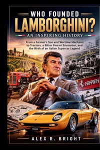 Who Founded Lamborghini? an Inspiring History: From a Farmer's Son and Wartime Mechanic to Tractors, a Bitter Ferrari Encounter, and the Birth of an I cover