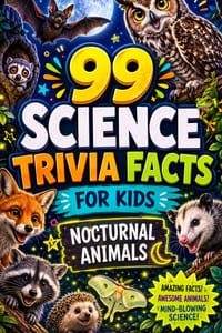 99 Science Trivia Facts for Kids Nocturnal Animals: Learning Has Never Been So Fun cover
