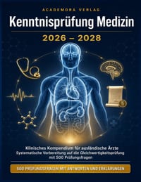 Kenntnisprüfung Medizin 2026-2028: Klinisches Kompendium für ausländische Ärzte Systematische Vorbereitung auf die Gleichwertigkeitsprüfung mit 500 Pr cover
