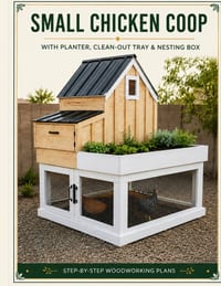 Small Chicken Coop: With Planter, Clean-Out Tray & Nesting Box cover