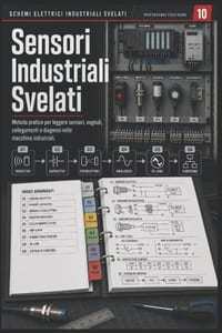 Sensori Industriali Svelati: Come scegliere, leggere, collegare e diagnosticare sensori discreti, analogici e intelligenti nelle macchine automatiche cover