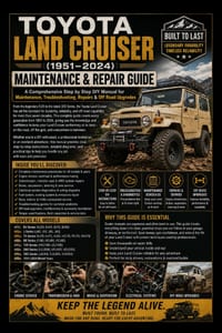 Toyota Land Cruiser (1951-2024) Maintenance & Repair Guide: A Comprehensive Step by Step DIY Manual for Maintenance, Troubleshooting, Repairs & Off Ro cover
