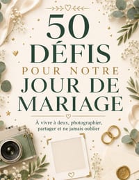 Défis Photo Mariage: 50 Défis Amusants à vivre à deux, photographier, partager et ne jamais oublier cover